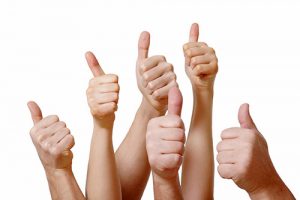 Hands giving thumbs up image